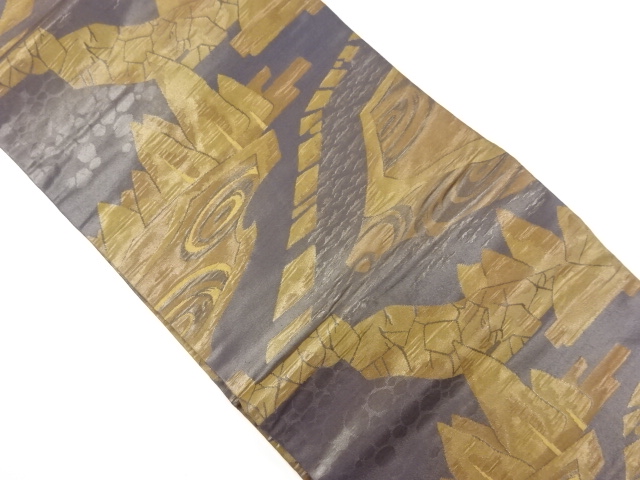 樹木風景模様織り出し名古屋帯